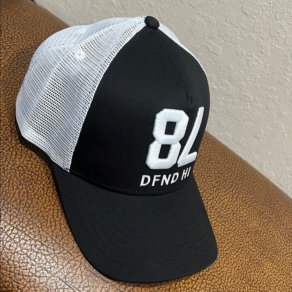 New Defend Hawaii “DFND HI” upside down 78 White & Black A-Frame Trucker Cap! - Picture 2 of 8